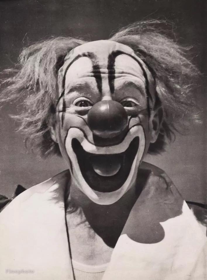 Lou Jacobs black and white photo - Famous Clowns