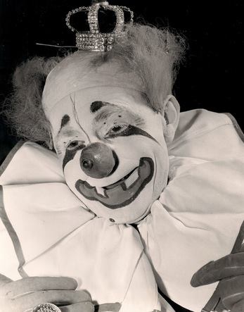 Felix Adler, King of Clowns, in his iconic white face makeup - Famous ...